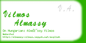 vilmos almassy business card